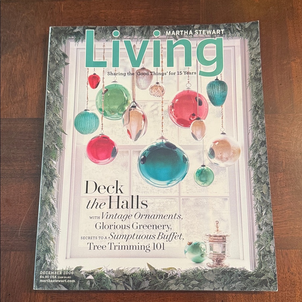 Martha Stewart Living Magazine December 2006 Issue Vintage Ornaments